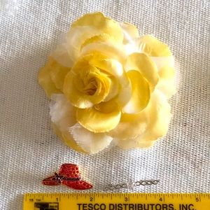 Set of three pins including red hat pin